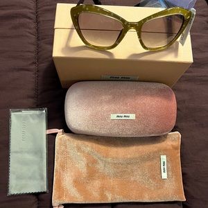 miu miu 55mm irregular sunglasses